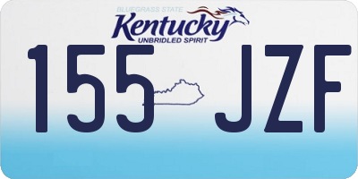 KY license plate 155JZF