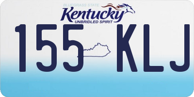KY license plate 155KLJ
