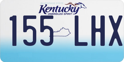 KY license plate 155LHX