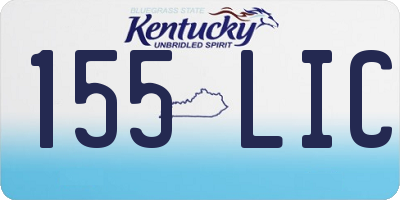 KY license plate 155LIC