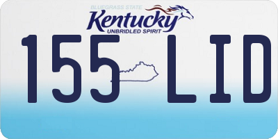 KY license plate 155LID