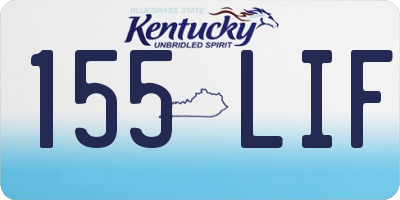 KY license plate 155LIF