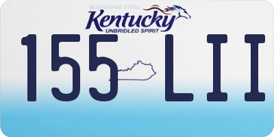KY license plate 155LII