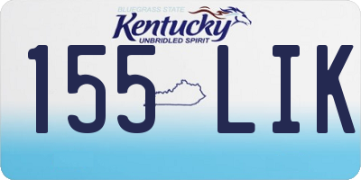 KY license plate 155LIK