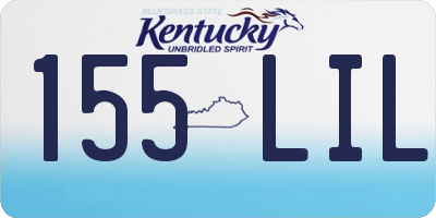 KY license plate 155LIL