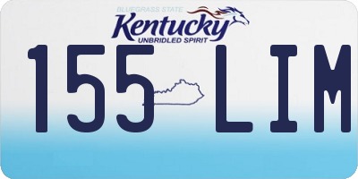 KY license plate 155LIM
