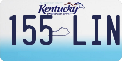 KY license plate 155LIN