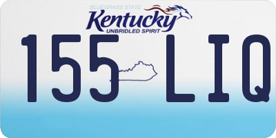 KY license plate 155LIQ