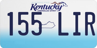 KY license plate 155LIR