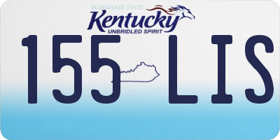 KY license plate 155LIS
