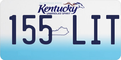 KY license plate 155LIT