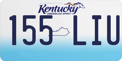KY license plate 155LIU