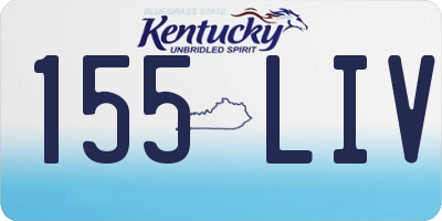 KY license plate 155LIV
