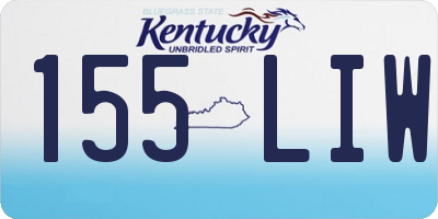 KY license plate 155LIW