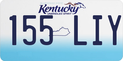 KY license plate 155LIY