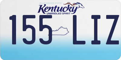 KY license plate 155LIZ