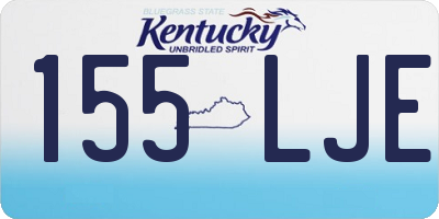 KY license plate 155LJE