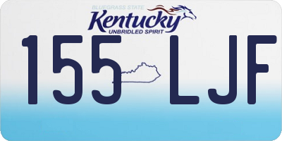 KY license plate 155LJF