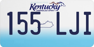 KY license plate 155LJI