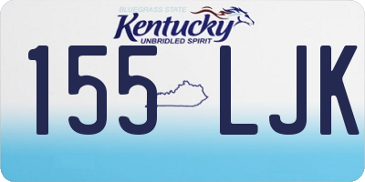 KY license plate 155LJK