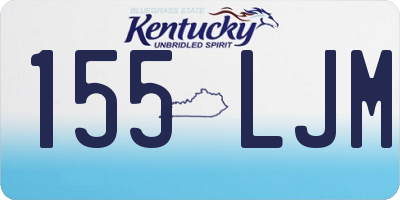 KY license plate 155LJM