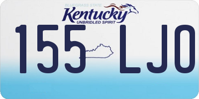 KY license plate 155LJO