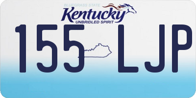 KY license plate 155LJP