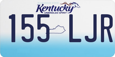 KY license plate 155LJR