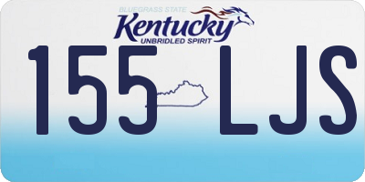 KY license plate 155LJS