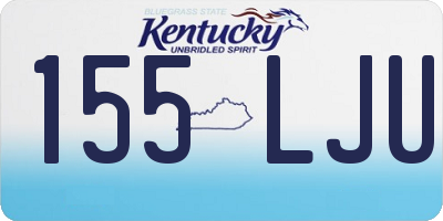 KY license plate 155LJU