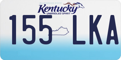 KY license plate 155LKA