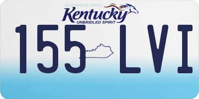 KY license plate 155LVI