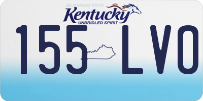 KY license plate 155LVO