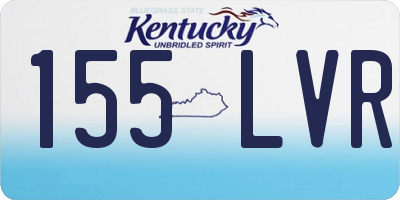 KY license plate 155LVR