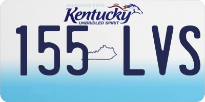KY license plate 155LVS