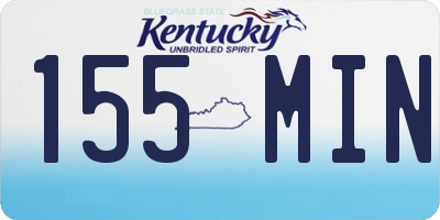 KY license plate 155MIN