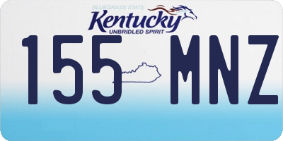 KY license plate 155MNZ