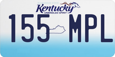 KY license plate 155MPL
