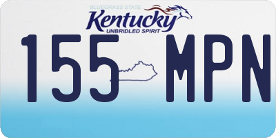 KY license plate 155MPN