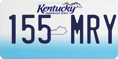 KY license plate 155MRY