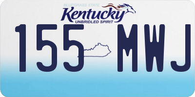 KY license plate 155MWJ