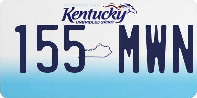 KY license plate 155MWN