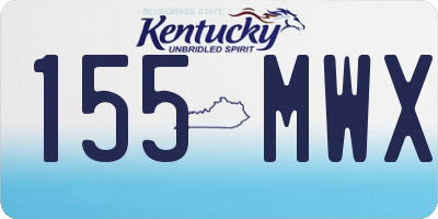 KY license plate 155MWX