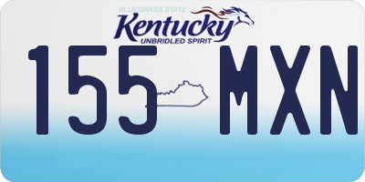 KY license plate 155MXN