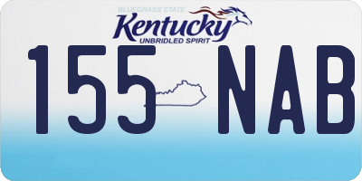 KY license plate 155NAB
