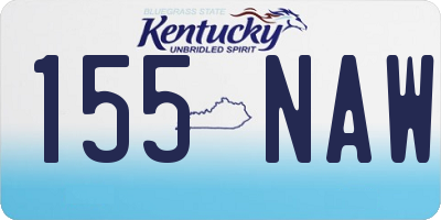 KY license plate 155NAW