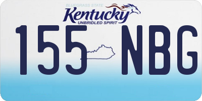 KY license plate 155NBG