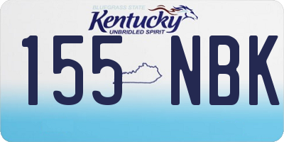 KY license plate 155NBK