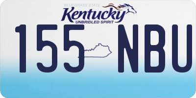 KY license plate 155NBU