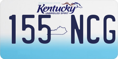 KY license plate 155NCG